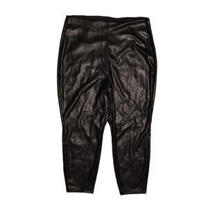 FABLETICS NEW $90 High Rise Vegan Leather Ankle Legging Black 4X